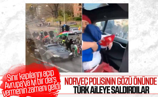 PKK yandaşları Norveç'te Türk aileye saldırdı