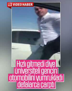 Trafik magandasından üniversiteli gence saldırı