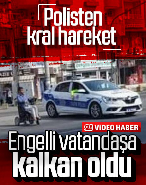 Polisten takdir toplayan hareket