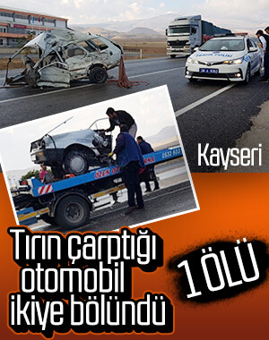 Kayseri'de trafik kazası: 1 ölü