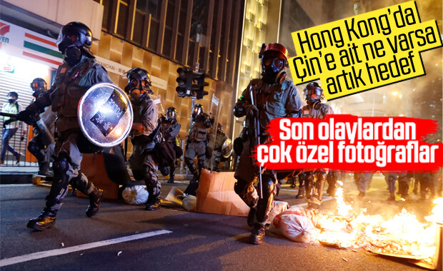 Hong Kong'ta gösteriler şiddetini artırdı