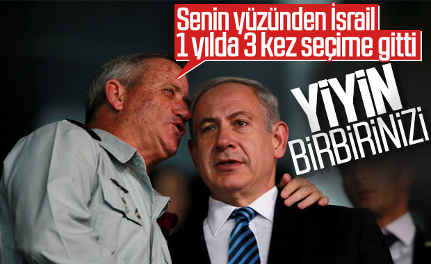 İsrail'de Gantz, hükümet krizinde Netanyahu'yu suçladı