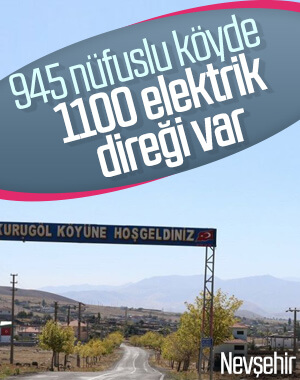 Nevşehir'deki köyün nüfusundan çok elektrik direği var