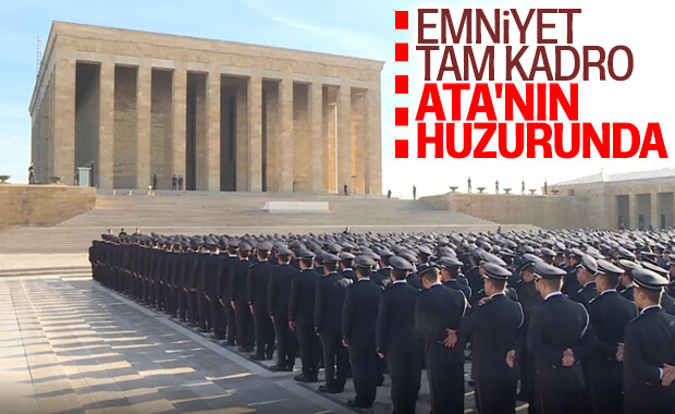 Emniyet mensupları Anıtkabir'i ziyaret etti