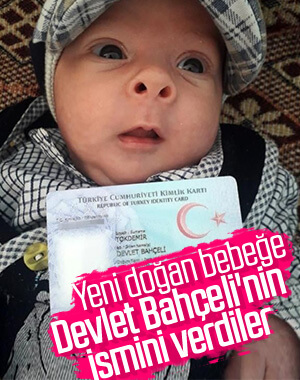 Bebeklerinin adını Devlet Bahçeli koydular