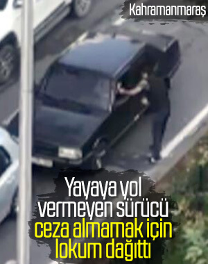 Yol vermediği için ceza yiyecekti, lokumla kurtuldu