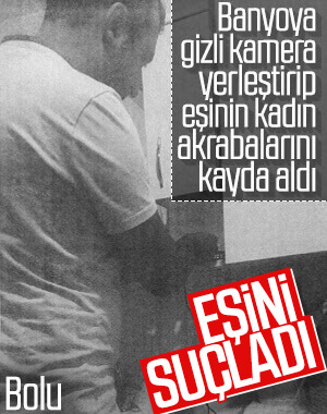Banyoya gizli kamera yerleştiren koca adliyede