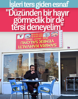 Van'da işleri iyi gitmeyen esnaf tabelasını ters çevirdi