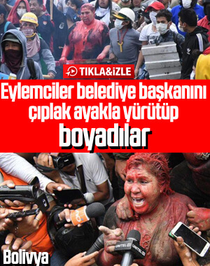 Bolivya'da eylemciler belediye başkanını hedef aldı