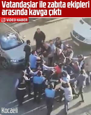 Gebze'de vatandaşlar zabıta ekiplerine tepki gösterdi