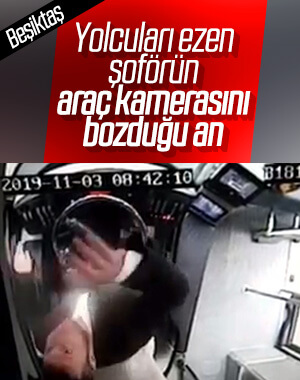 Durağa dalan şoför otobüsün kamerasını bozmuş