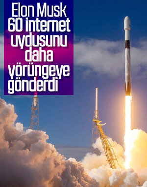 SpaceX, 60 internet uydusunu daha yörüngeye gönderdi