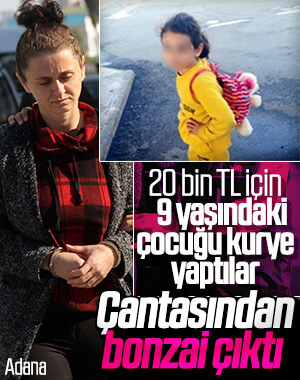 Uyuşturucuyu 9 yaşındaki çocuğun çantasında taşıdılar