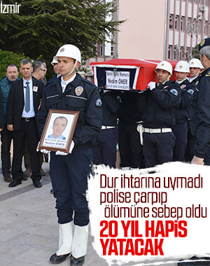 İzmir'de polisi öldüren sanığa ağır ceza