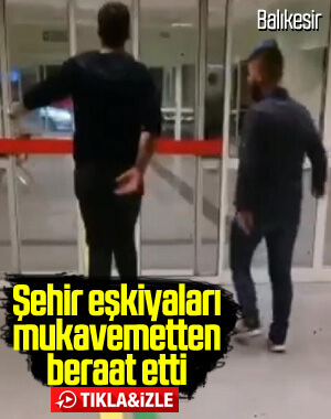 Polise mukavemet eden iki zorba beraat etti