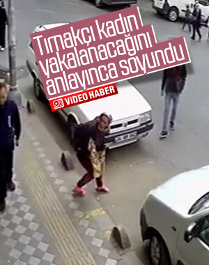 Tırnakçı kadın dikkatleri dağıtmak için soyundu