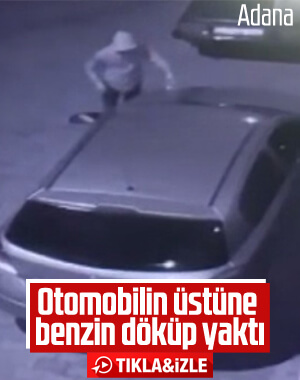 Adana'da 2 kişi park halindeki aracı yaktı