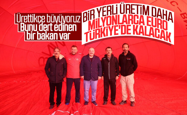 Bakan Varank ilk yerli balonla uçtu