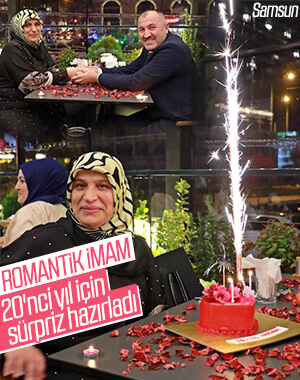 İmamdan eşine sürpriz kutlama