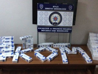 Bitlis'te bin 80 paket kaçak sigara ele geçirildi