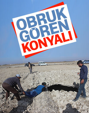Konya'da yeni obruk oluştu