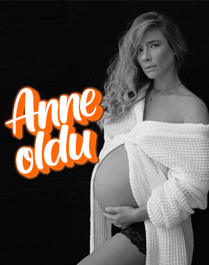 Müge Boz bebeğini kucağına aldı