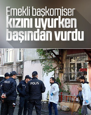Fatih'te emekli başkomiser kızını vurdu