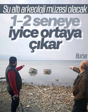 Su çekilince bazilikanın kalıntıları ortaya çıktı
