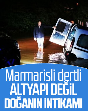 Marmaris’te yağış ve fırtına, hayatı felç etti