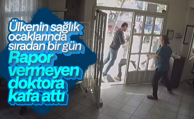 İzmir'de doktora şiddetin görüntüleri