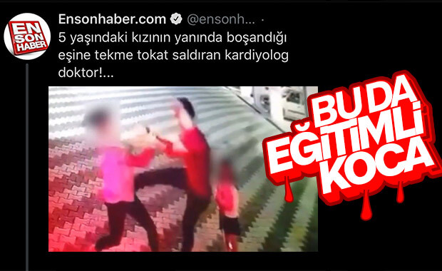 Kocaeli'de bir doktor boşandığı eşini darbetti