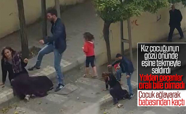 Gaziantep'te sokak ortasında kadına darp