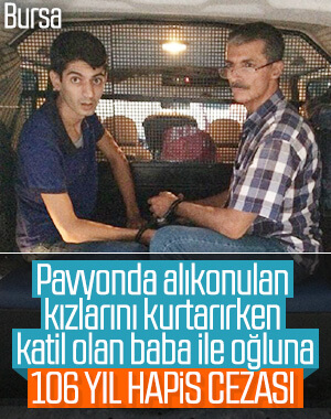 Eğlence mekanında 1 kişiyi öldüren baba ve oğluna 108 yıl ceza