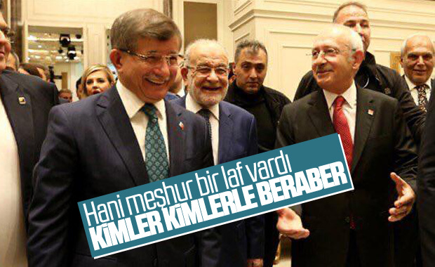 Kılıçdaroğlu, Karamollaoğlu ve Davutoğlu aynı karede