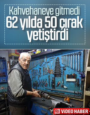 62 yıldır otomobil tamir ediyor