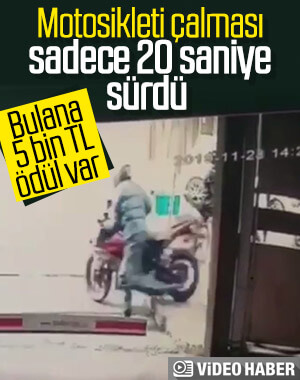 İstanbul’un göbeğinde 20 saniyede motosiklet hırsızlığı
