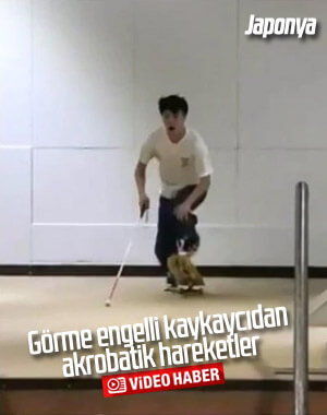 Görme engelli kaykaycının muhteşem performansı