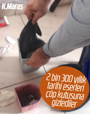 Çöp kutusundan 2 bin 300 yıllık tarihi eser çıktı