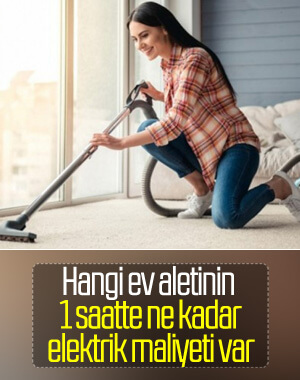 Ev aletlerinin tüketim maliyeti