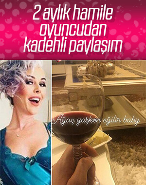 Hamile İpek Tanrıyar'ın kadehli paylaşımı