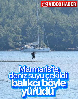 Deniz suyu çekildi, adacıklar oluştu