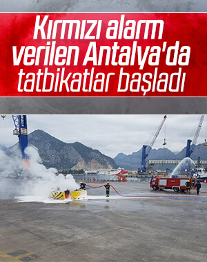 Antalya’da hortum tatbikatı