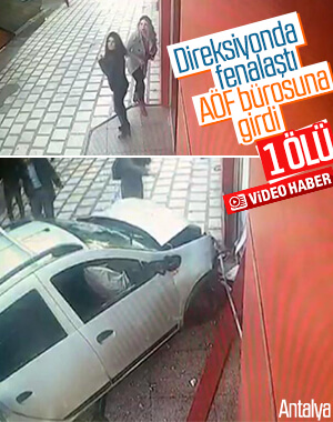 Kontrolü kaybeden sürücünün kazası kamerada