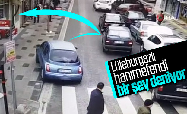 Kırklareli'de fren yerine gaza basan sürücü