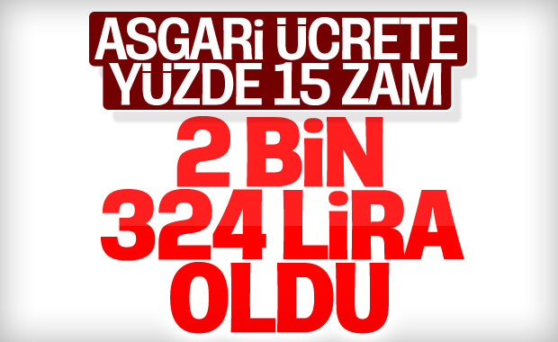 Asgari ücret belli oldu
