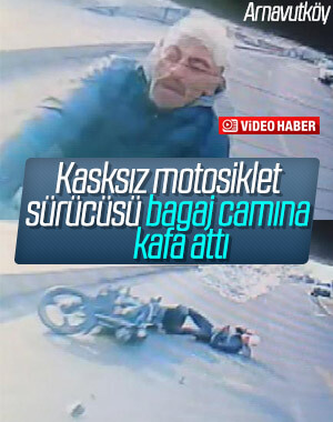Arnavutköy'de motosiklet kazası