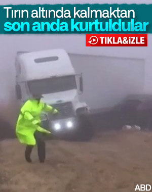 ABD'de kontrolden çıkan tır dehşet saçtı
