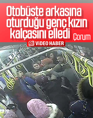 Otobüste iki genç kıza taciz şüphelisine dayak