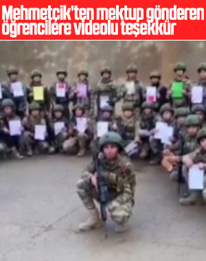Mehmetçik'ten Mamaklı öğrencilere videolu yanıt