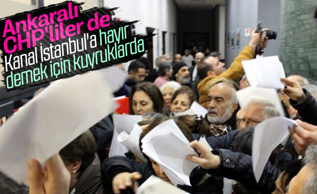 CHP Ankara'dan Kanal İstanbul'a hayır dilekçesi